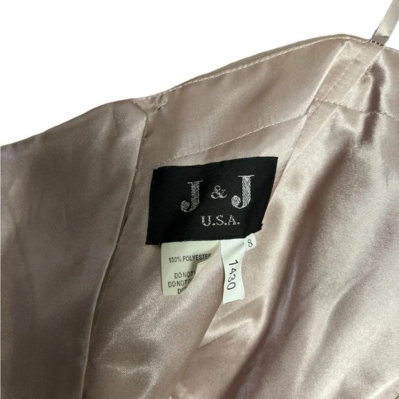 J&J USA brown formal strapless a line prom dress - Picture 4 of 6